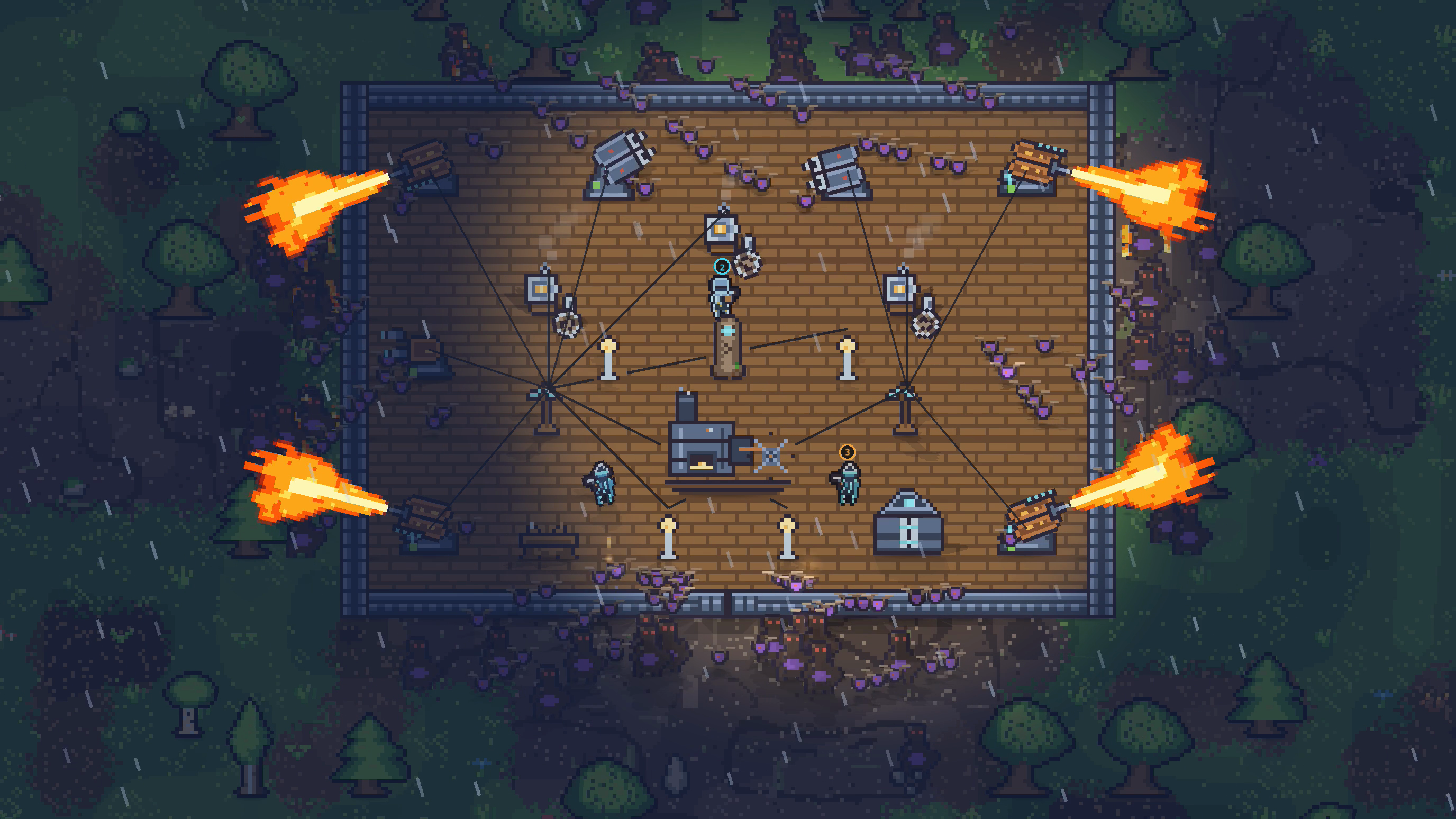 Defending the base during a special night